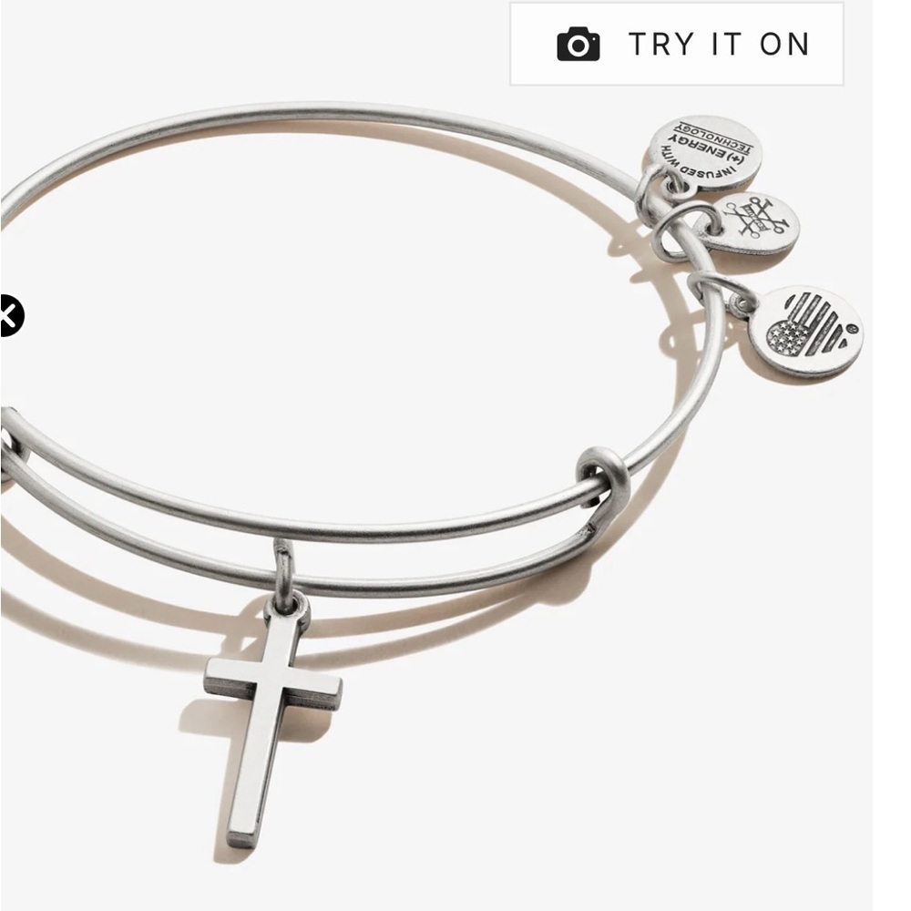 Alex and Ani Silver Faith Charm Bracelet